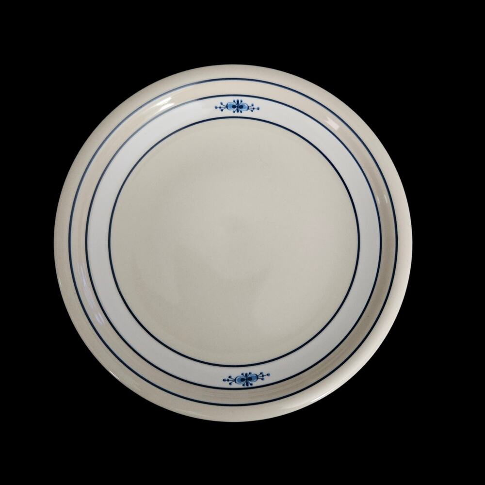 Epoch New Stockholm E701N Salad Plates Set of 4 Blue Border Stoneware Korea